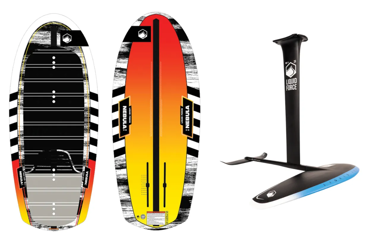 Liquid Force Nebula Foil Board W/Carbon Horizon 125 OR 160 Foil Set Package
