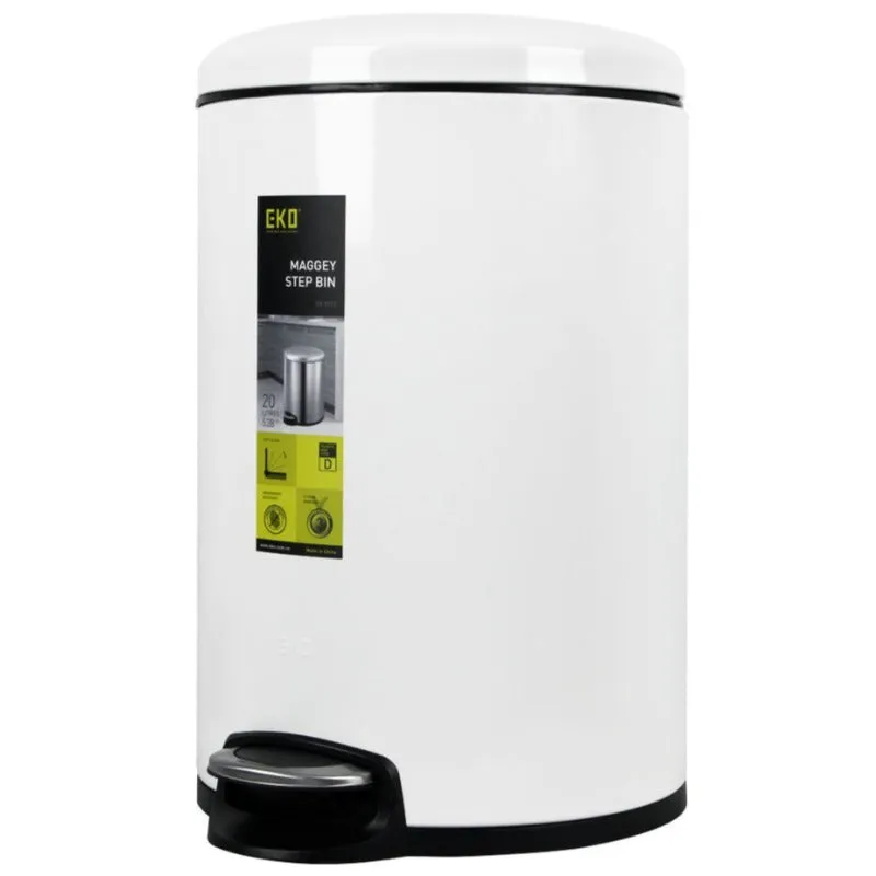 Maggy Step Bin 20 Liter White