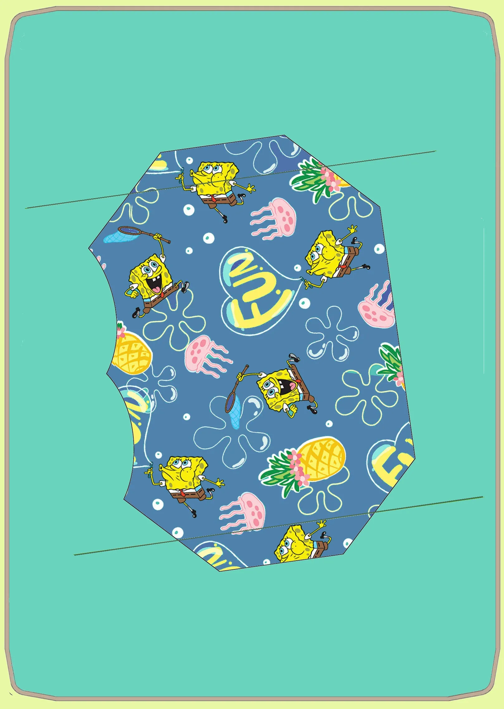 Mask, Small (4-6 yr olds) 3D contoured Face Mask, made with permission - 6849 - Mat included