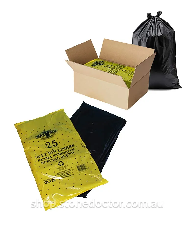 MaxValu Heavy Duty Bin Liner 120 Litres - (10 Packs X 25 Bags) Per Box