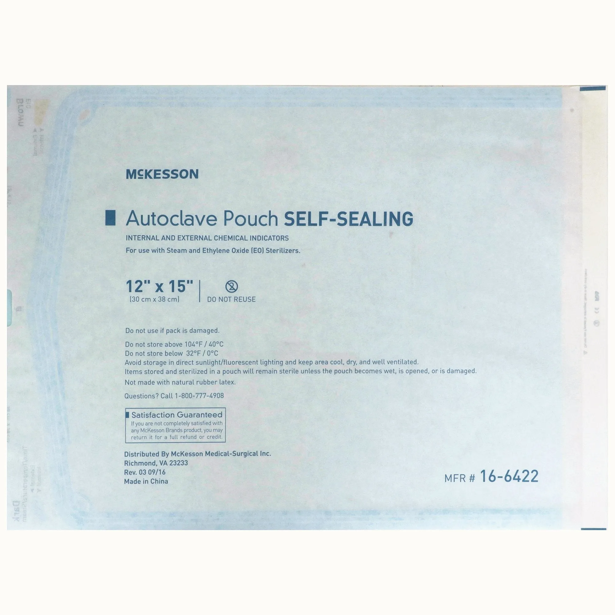 McKesson Sterilization Pouch, 12 x 15 Inch