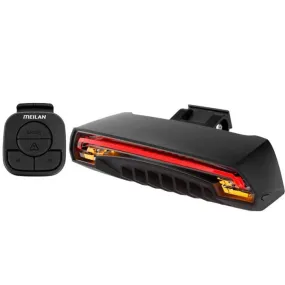 Meilan Smart Bike Tail, Brake Light, Indicators and Laser - Wireless - USB Charge