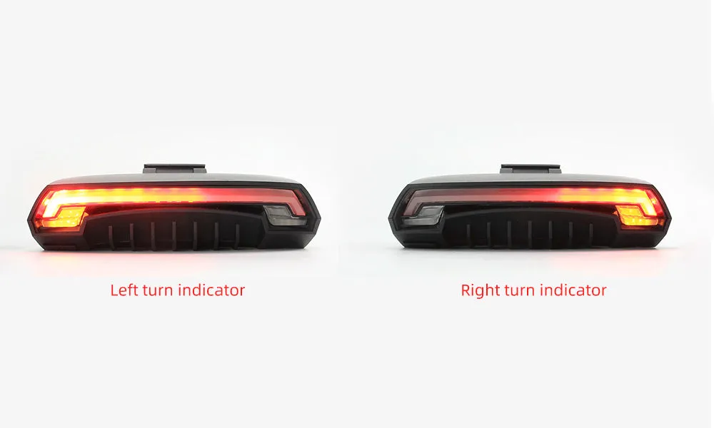 Meilan Smart Bike Tail, Brake Light, Indicators and Laser - Wireless - USB Charge