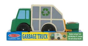 Melissa & Doug - Garbage Truck Wooden Vehicle Toy (3 pieces)