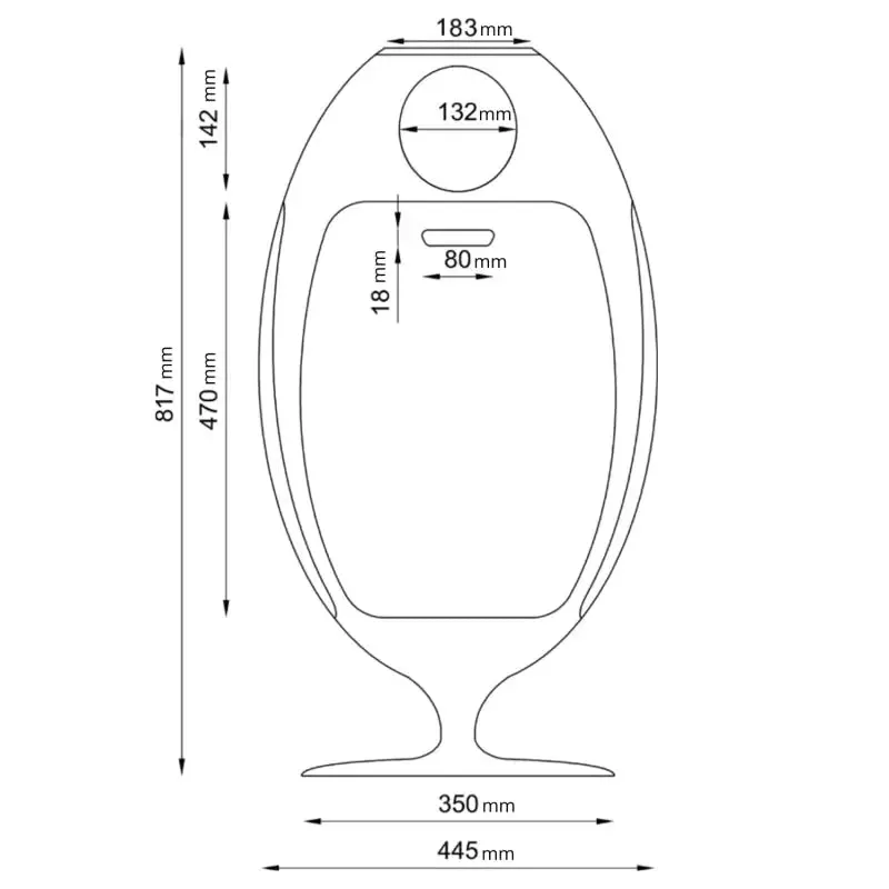 Metallic Ovetto Recycling/Waste Bin - Metal Silver