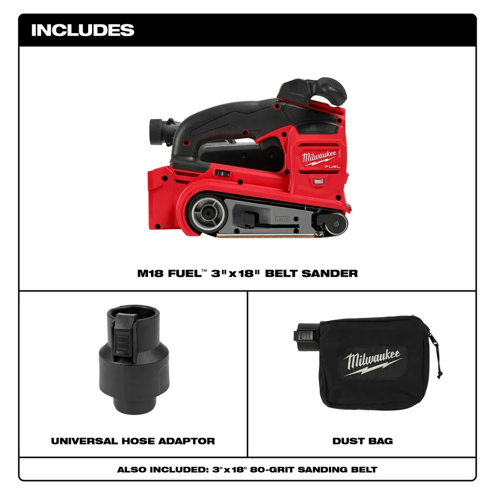Milwaukee M18 Fuel 3"X18" Cordless Belt Sander Tool Only