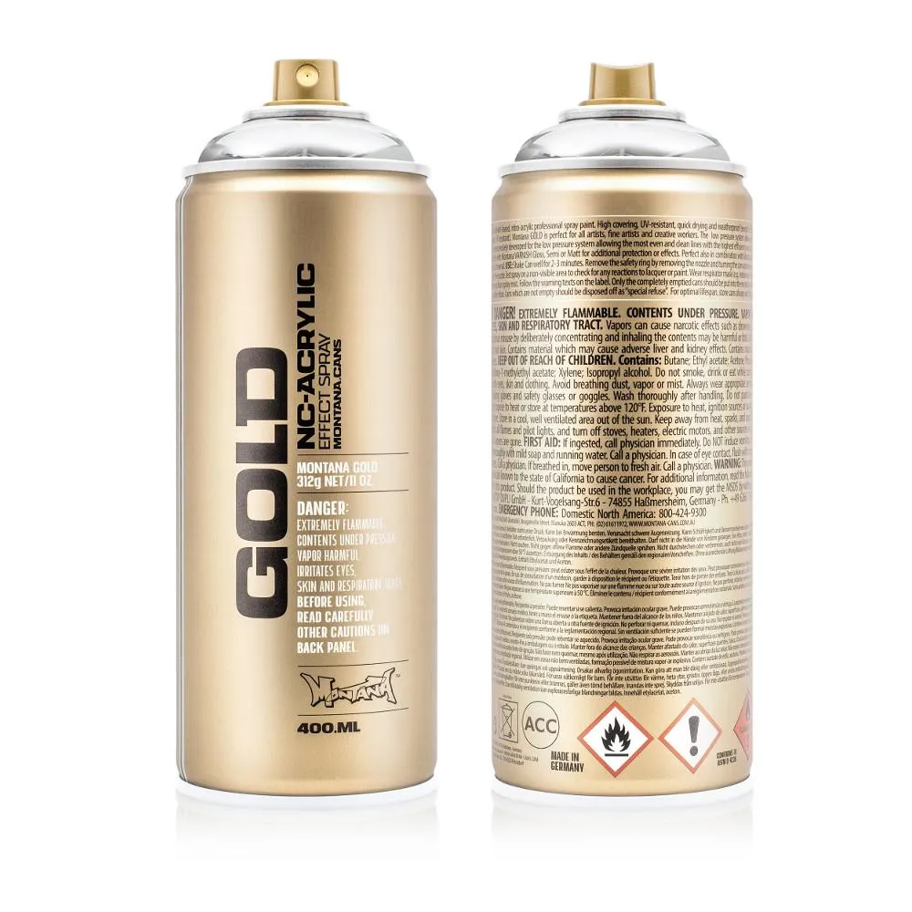 Montana GOLD 400mL Spray Paint - Silverchrome