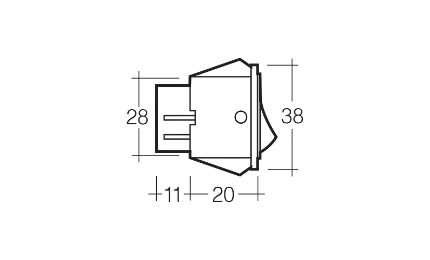 Narva Off/On Rocker Switch 63010BL