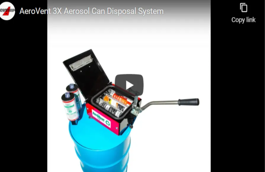 Newstripe AeroVent 3X Aerosol Can Disposal System