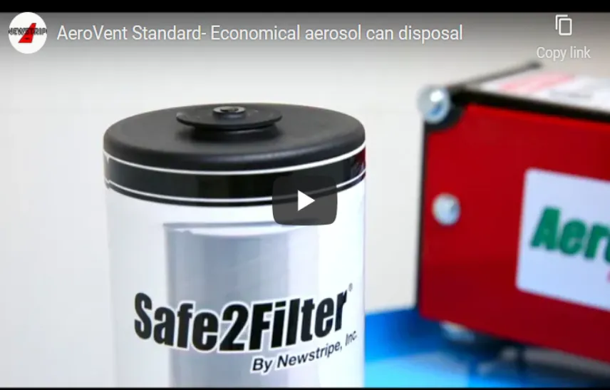 Newstripe AeroVent Standard Aerosol Single Can Disposal System