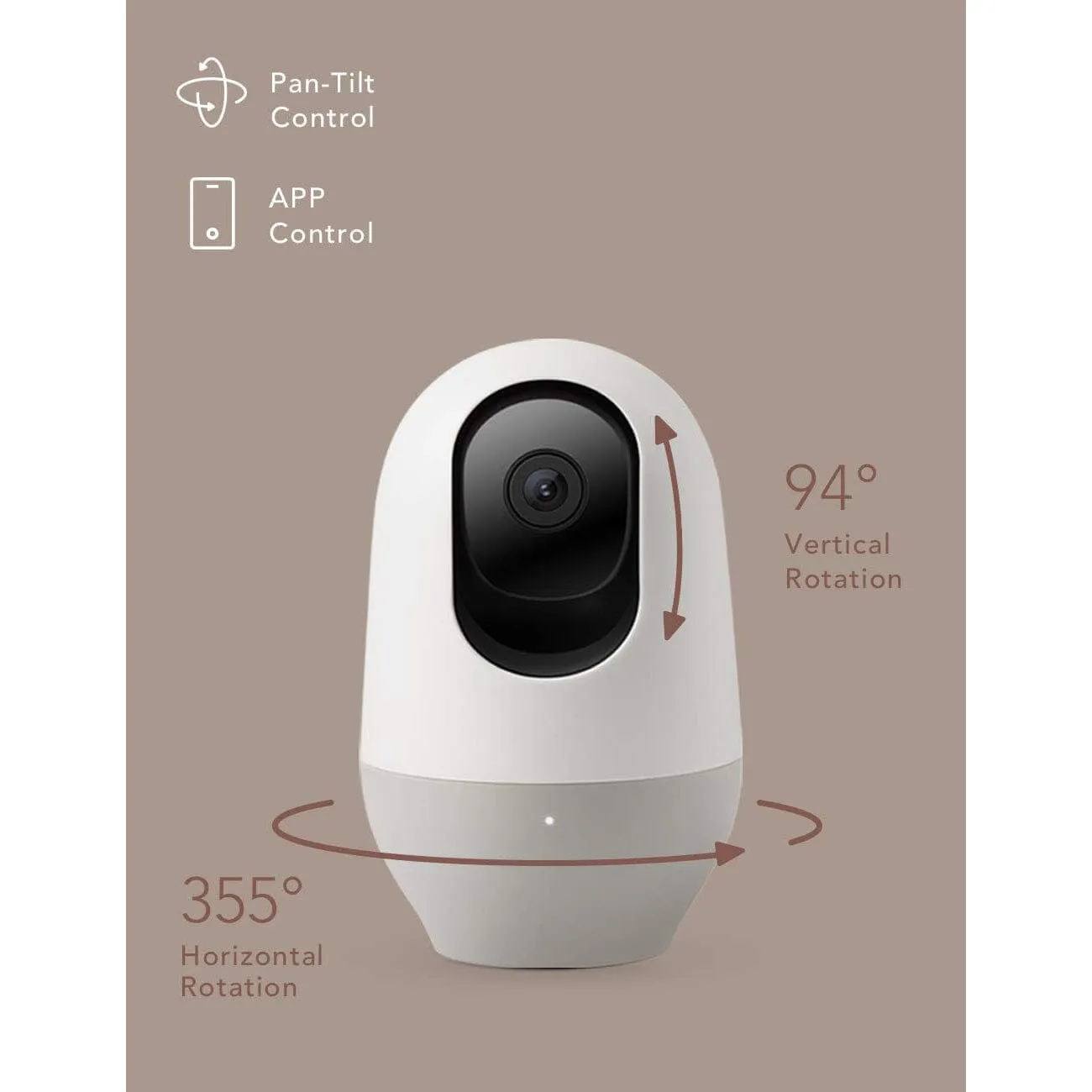 nooie 1080P Home Security Camera, Motion Tracking, Super IR Night Vision, Works with Alexa, Two-Way Audio, Motion & Sound Detection  (Refurbished)
