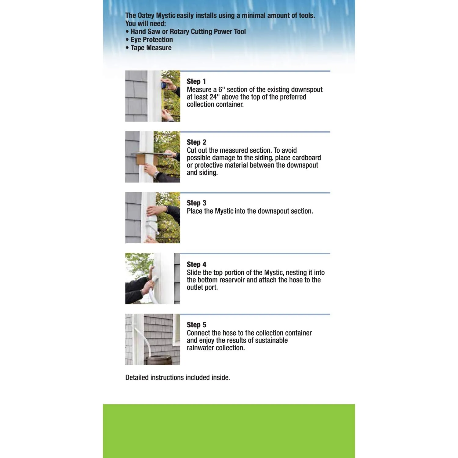 Oatey - Mystic™ Rainwater Collection System