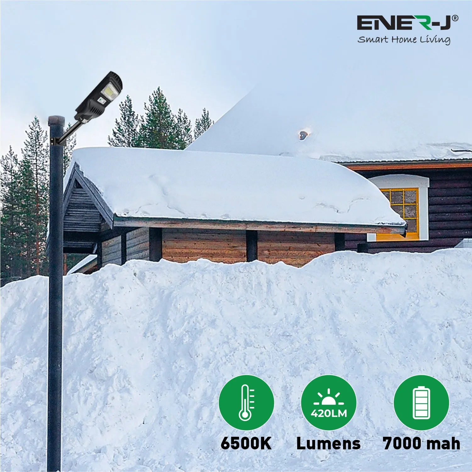 Pack of 2 8W Solar Street Light Outdoor with Photocell Sensor & Remote Control, IP65 Waterproof, 420 Lumens, Security Flood Light