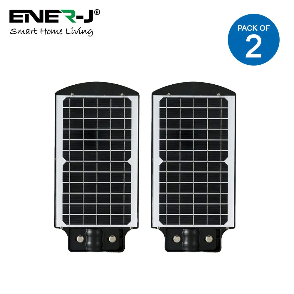 Pack of 2 8W Solar Street Light Outdoor with Photocell Sensor & Remote Control, IP65 Waterproof, 420 Lumens, Security Flood Light