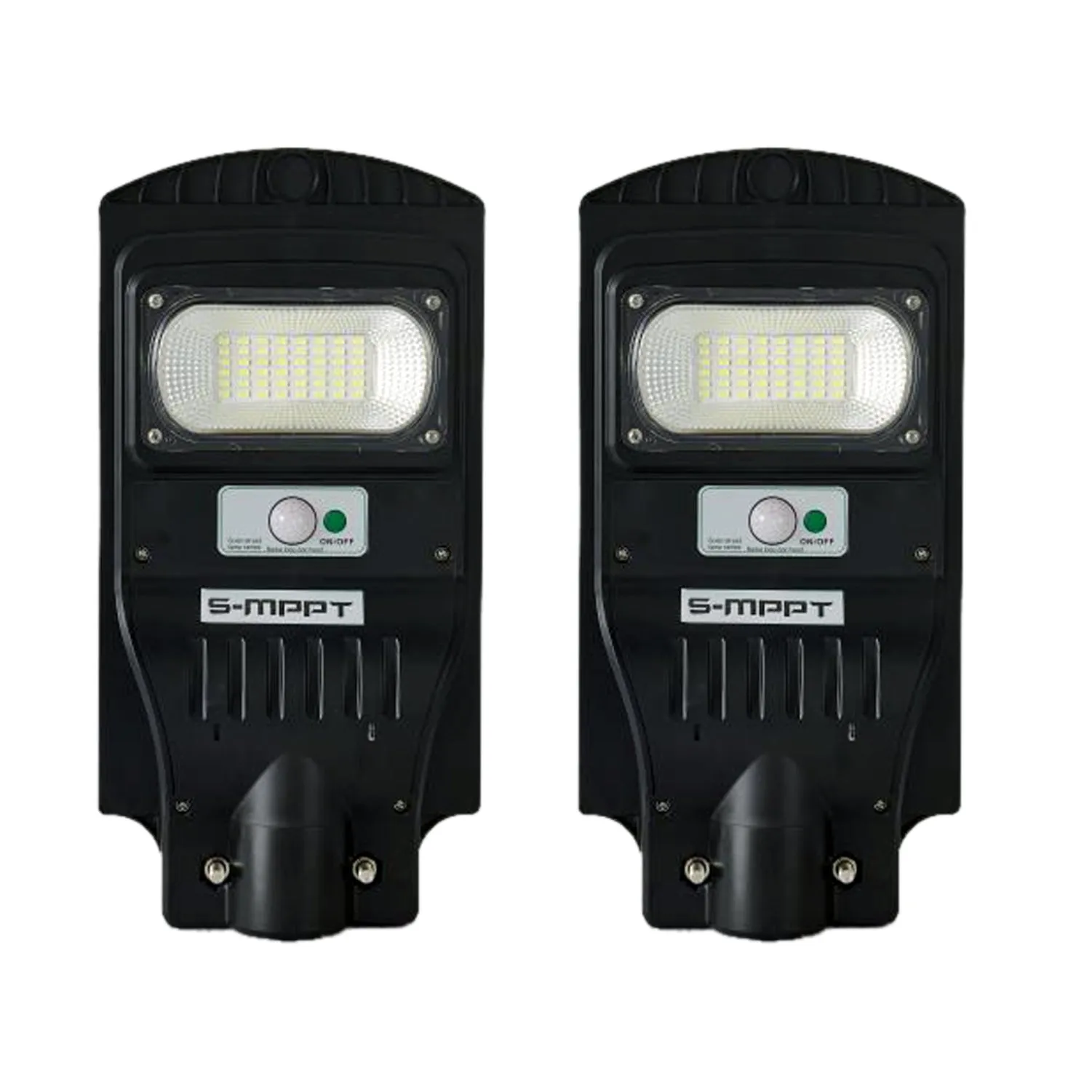 Pack of 2 8W Solar Street Light Outdoor with Photocell Sensor & Remote Control, IP65 Waterproof, 420 Lumens, Security Flood Light