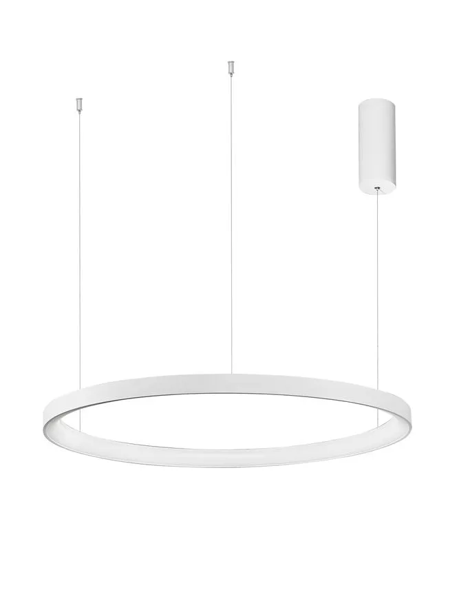 PER Dimmable Sandy White Aluminium & Acrylic Thin Ring Pendant Large - ID 10218