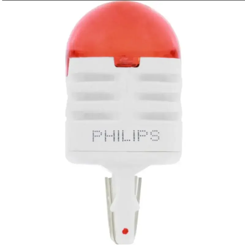 Philips 7443RULRX2 Red LED Bright Reverse Back Up Tail Brake Stop Turn Light Bulb pair