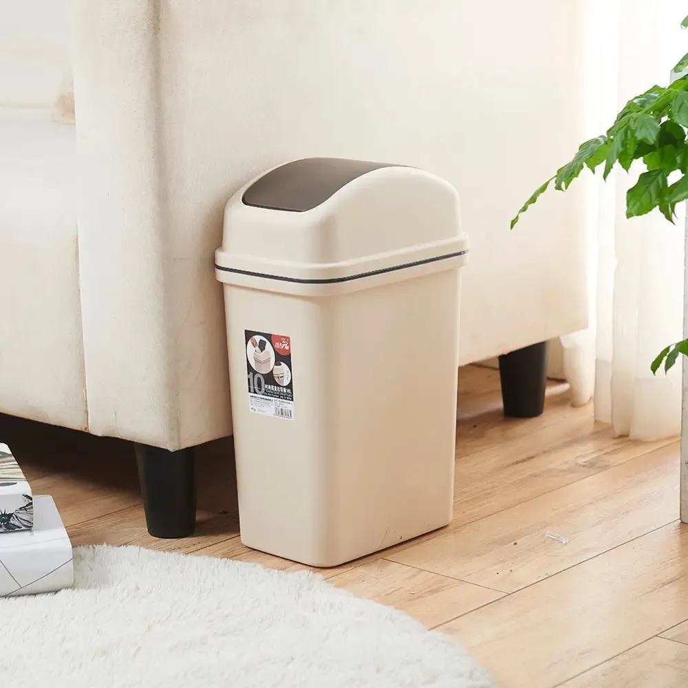 Plastic Swing Top Dustbin | G2610 | 10L | Swing Top Waste Bin | Trash Bin | Plastic Bin