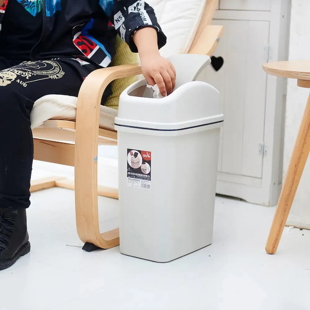Plastic Swing Top Dustbin | G2610 | 10L | Swing Top Waste Bin | Trash Bin | Plastic Bin