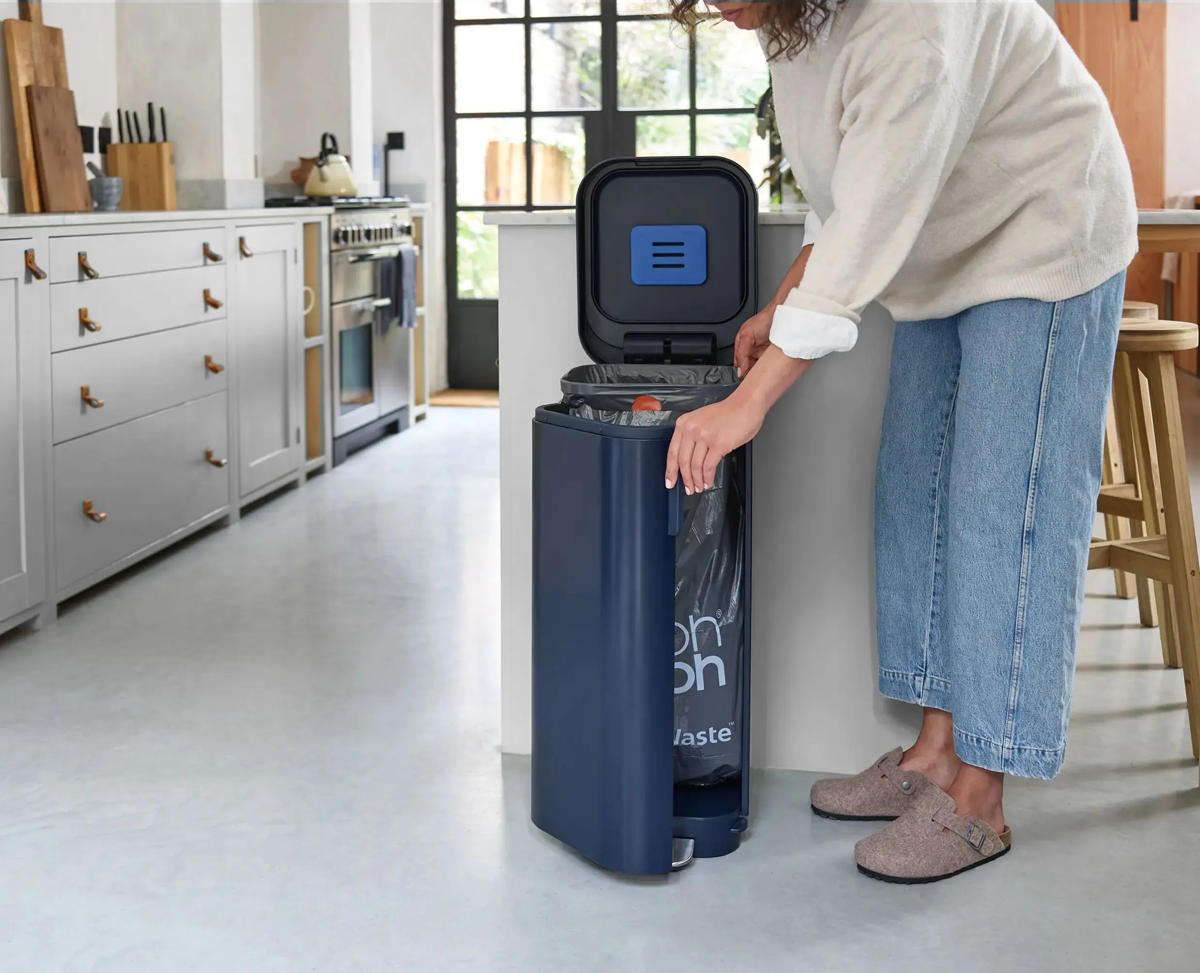 Porta™ 40L Easy-empty Blue Pedal Bin