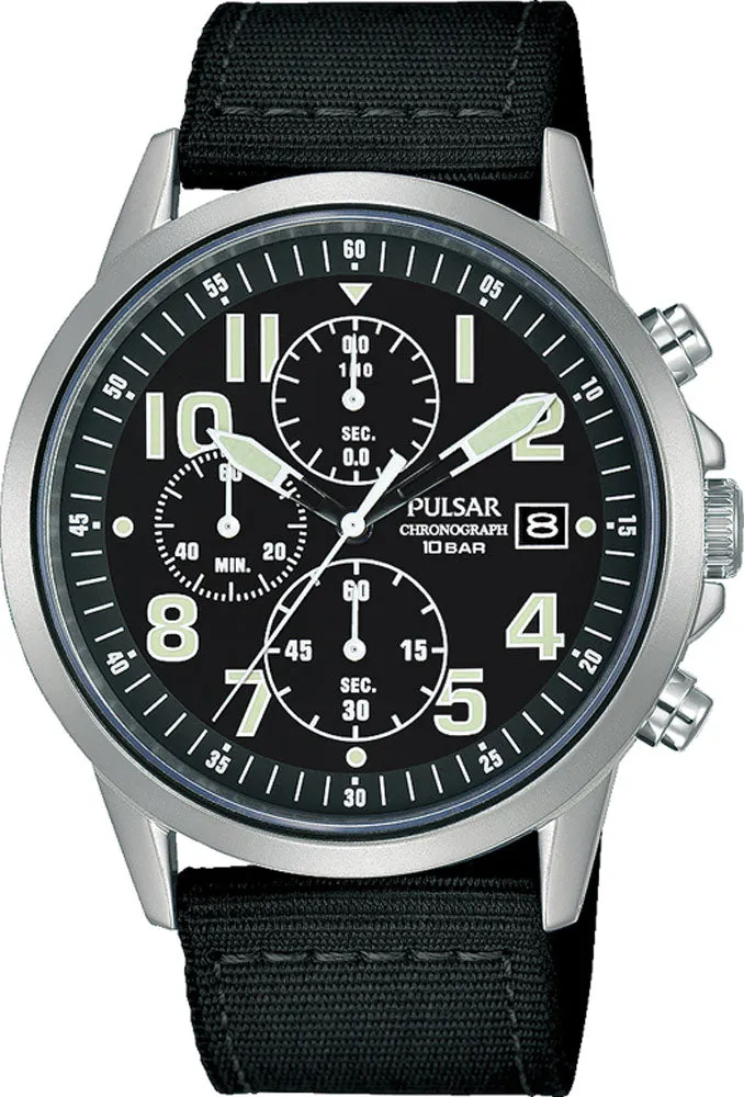 Pulsar Chronograph PM3175X Black Mens Watch