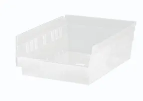 Quantum QSB107CL Economy Clear-View Shelf Bins, 8.38" x 11.63" x 4"