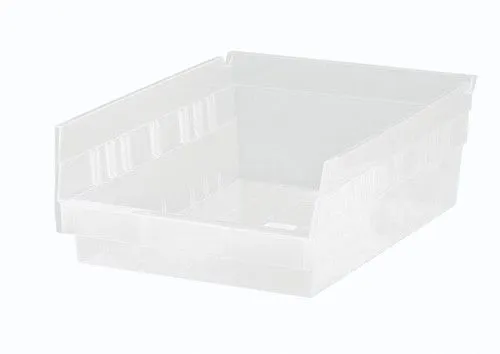 Quantum QSB107CL Economy Clear-View Shelf Bins, 8.38" x 11.63" x 4"