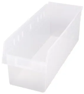 Quantum QSB814CL Clear-View Store-Max Shelf Bins, 8.38" x 23.63" x 8"