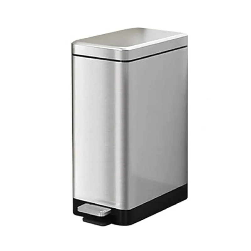 R&R Stainless Steel Soft Closing Waterproof Dustbin with Foot Pedal, 15L