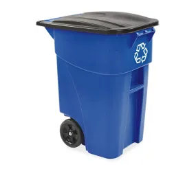 Recycling Container with Wheels - 50 Gallon, Blue