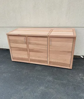 Red Grandis Trash Enclosure