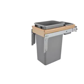 Rev-A-Shelf / 4WCTM-1550BBSCDM-1 / Wood Top Mount Pullout Trash/Waste Container w/ Soft-Close