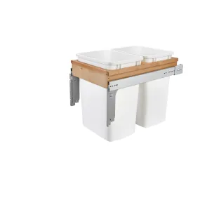 Rev-A-Shelf / 4WCTM-18DM2-175 / Wood Top Mount Pullout Double Trash/Waste Containers