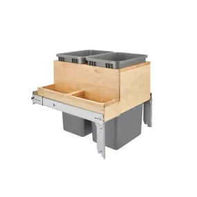 Rev-A-Shelf / 4WCTM-2450BBSCDM-2 / Wood Top Mount Pullout Trash/Waste Container w/ BB Soft-Close