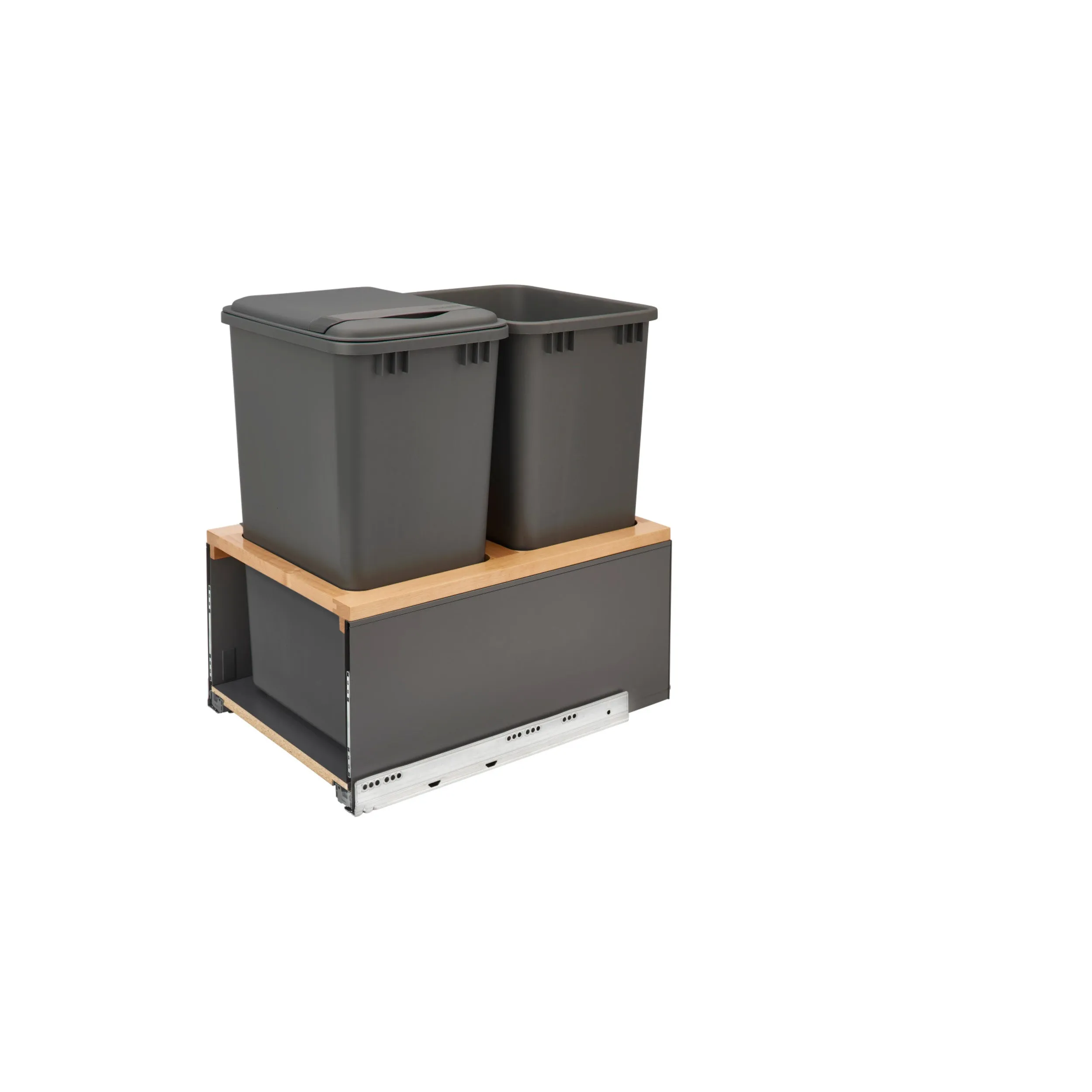 Rev-A-Shelf / 5LB-1850OGMP-213 / Legrabox Pullout Double Waste/Trash Container for Full-Height Cabinets w/ Soft-Close