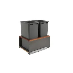 Rev-A-Shelf / 5LB-1850OGWN-213 / Legrabox Pullout Double Waste/Trash Container for Full-Height Cabinets w/ Soft-Close