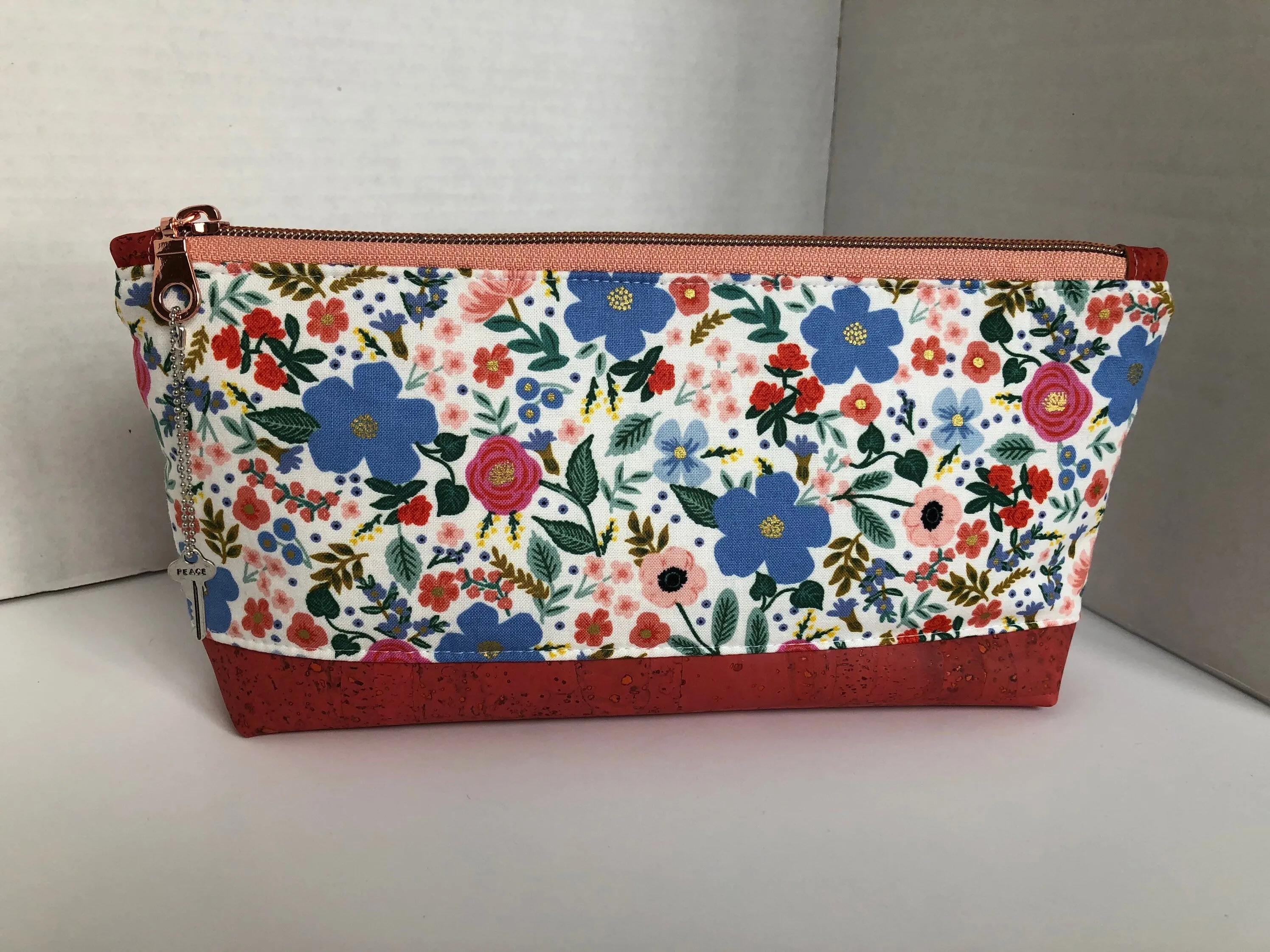Rifle Paper Co Floral Essential Oil Pouch, Nail Polish Zipper Pouch, Waterproof Cosmetics Bag