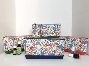 Rifle Paper Co Floral Essential Oil Pouch, Nail Polish Zipper Pouch, Waterproof Cosmetics Bag