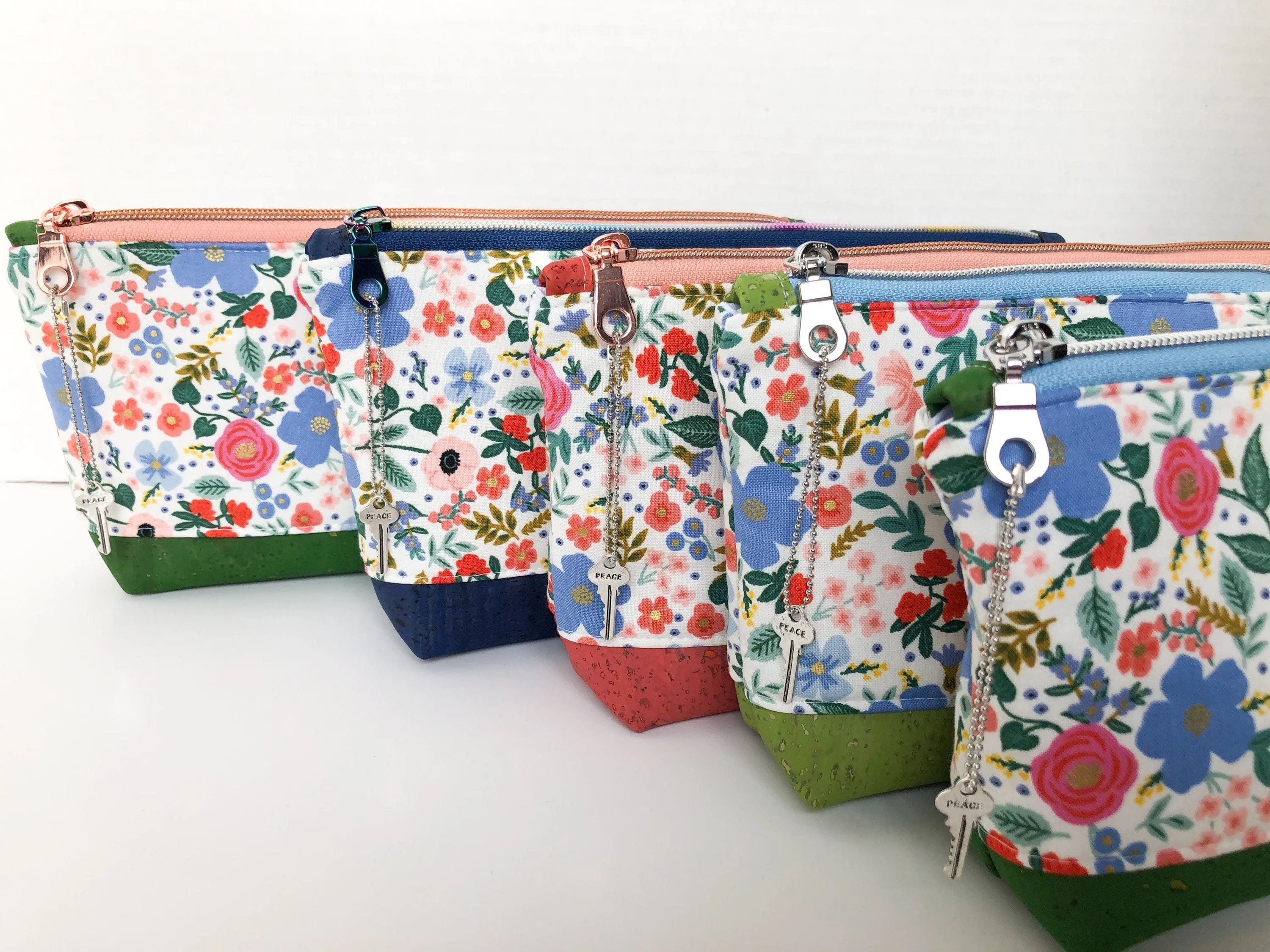 Rifle Paper Co Floral Essential Oil Pouch, Nail Polish Zipper Pouch, Waterproof Cosmetics Bag
