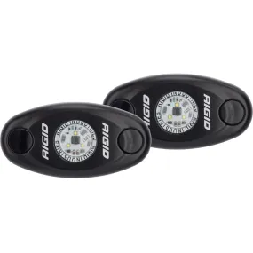 RIGID A-Series LED Light Low Power Red Black Housing Pair