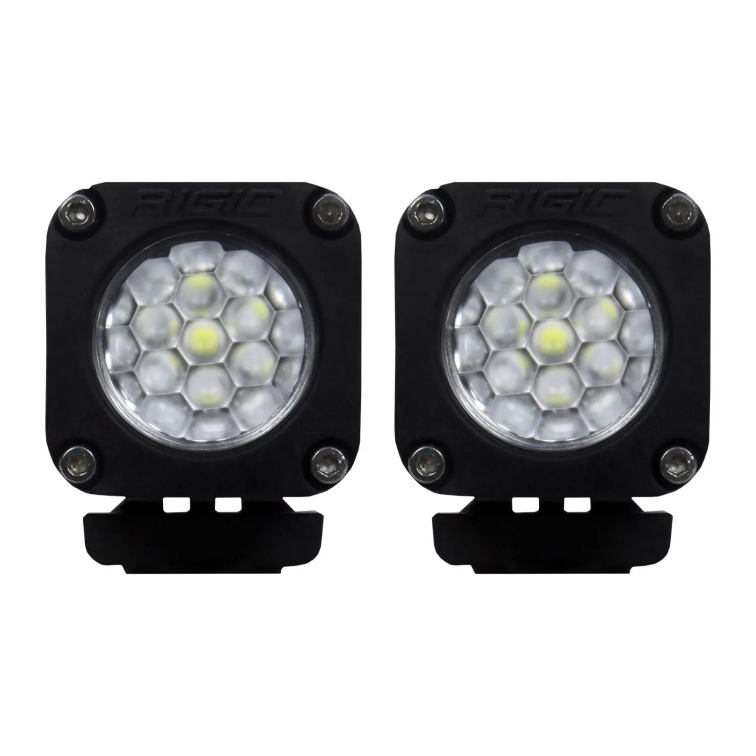 RIGID Ignite Back-Up Kit Diffused Lens Surface Mount Black Housing Pair