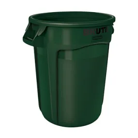 Rubbermaid Brute 32 Gallon Round Trash Can, Green