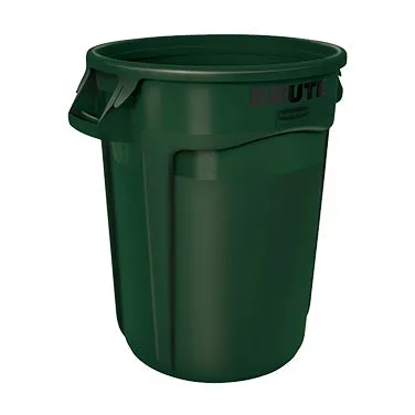 Rubbermaid Brute 32 Gallon Round Trash Can, Green