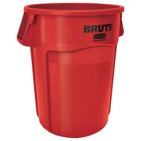 Rubbermaid® Brute® 44 Gallon Red Vented Trash Container