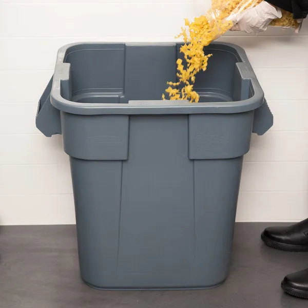 RUBBERMAID BRUTE SQUARE TRASH CAN - GRAY