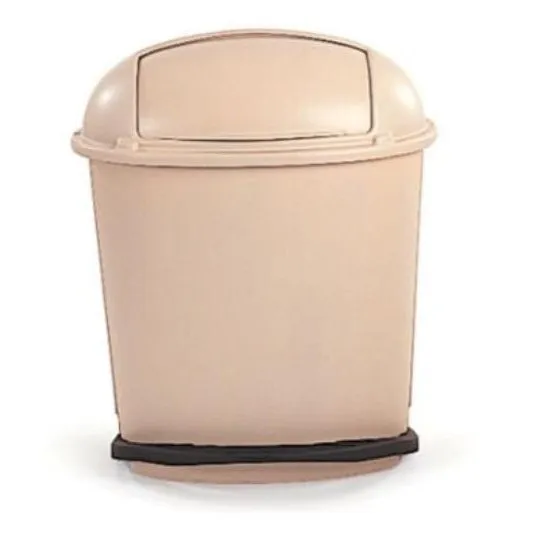 RUBBERMAID PEDAL ROLL TOP CONTAINER - BEIGE