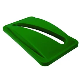 RUBBERMAID RECTANGULAR RECYCLING TRASH CAN LID - GREEN