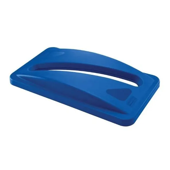 RUBBERMAID RECTANGULAR TRASH CAN LID - BLUE