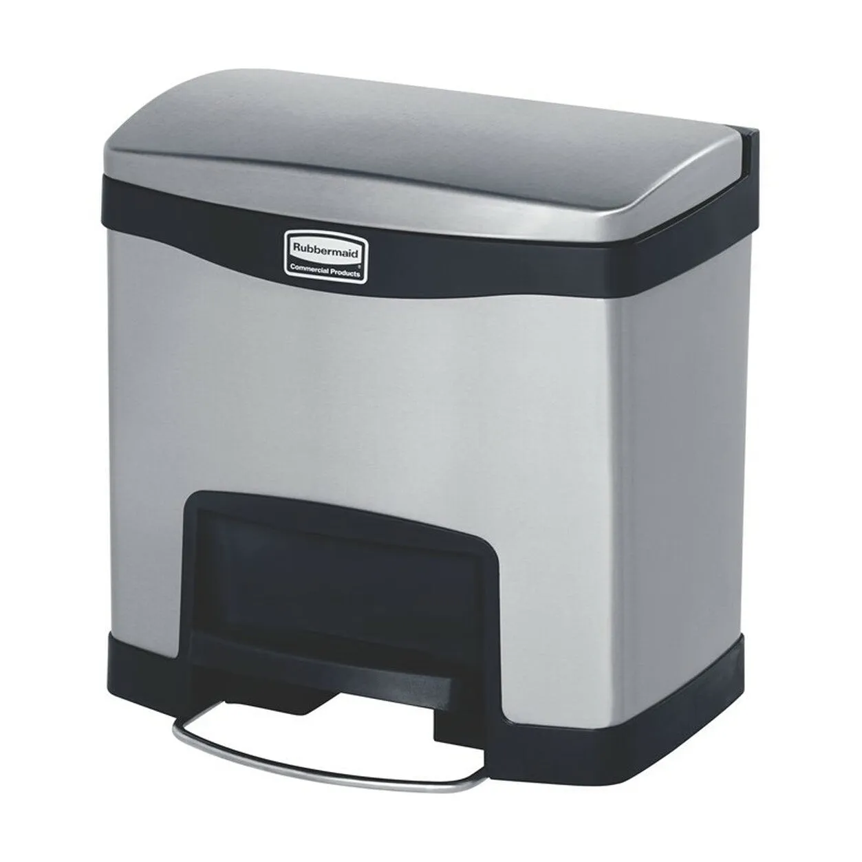 RUBBERMAID SLIM JIM  METAL STEP ON - BLACK