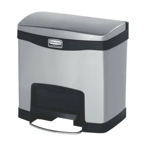 RUBBERMAID SLIM JIM  METAL STEP ON - BLACK